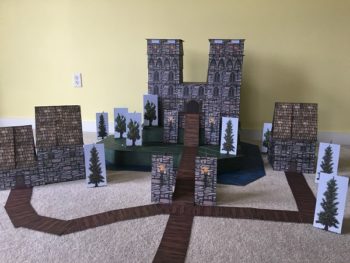 card house and castle